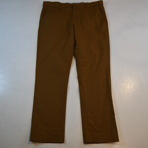 Murano 34x29 Tobacco Brown Stretch Evan Straight Dress Chino Mens Pants